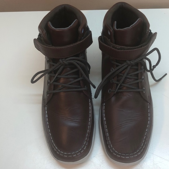 CLAE Brown Leather Boots Size 11.5 - Picture 2 of 10
